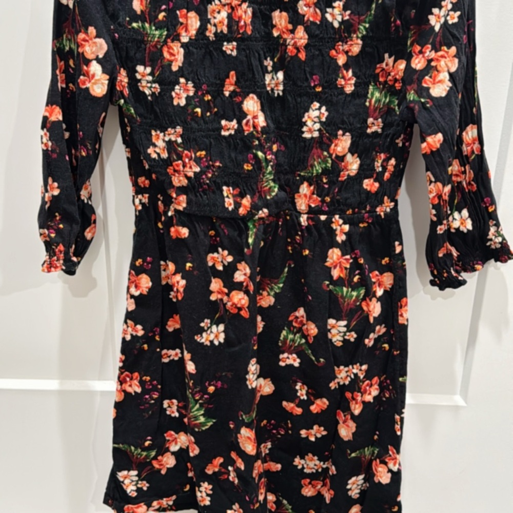 Floral Black Dress